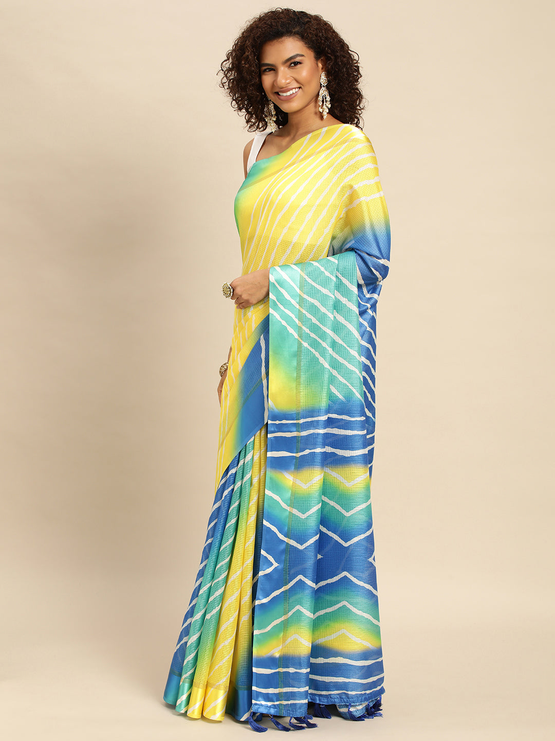 Soft Satin Kota Doriya Batik Print Saree