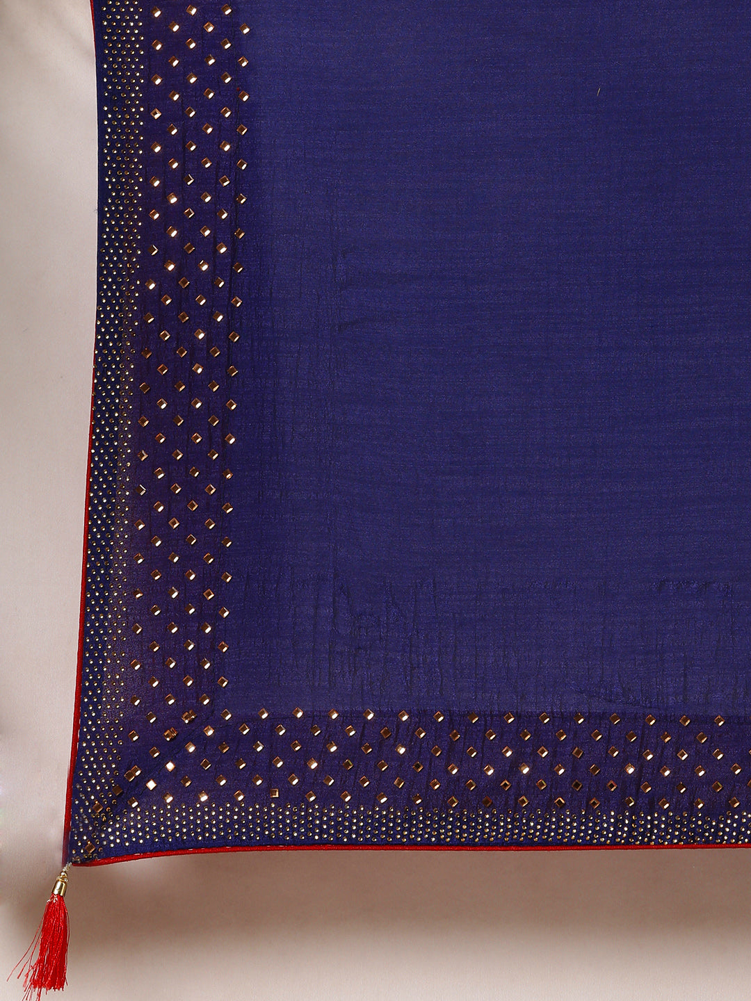  Poly Silk Navy Blue Saree with Embellished Border