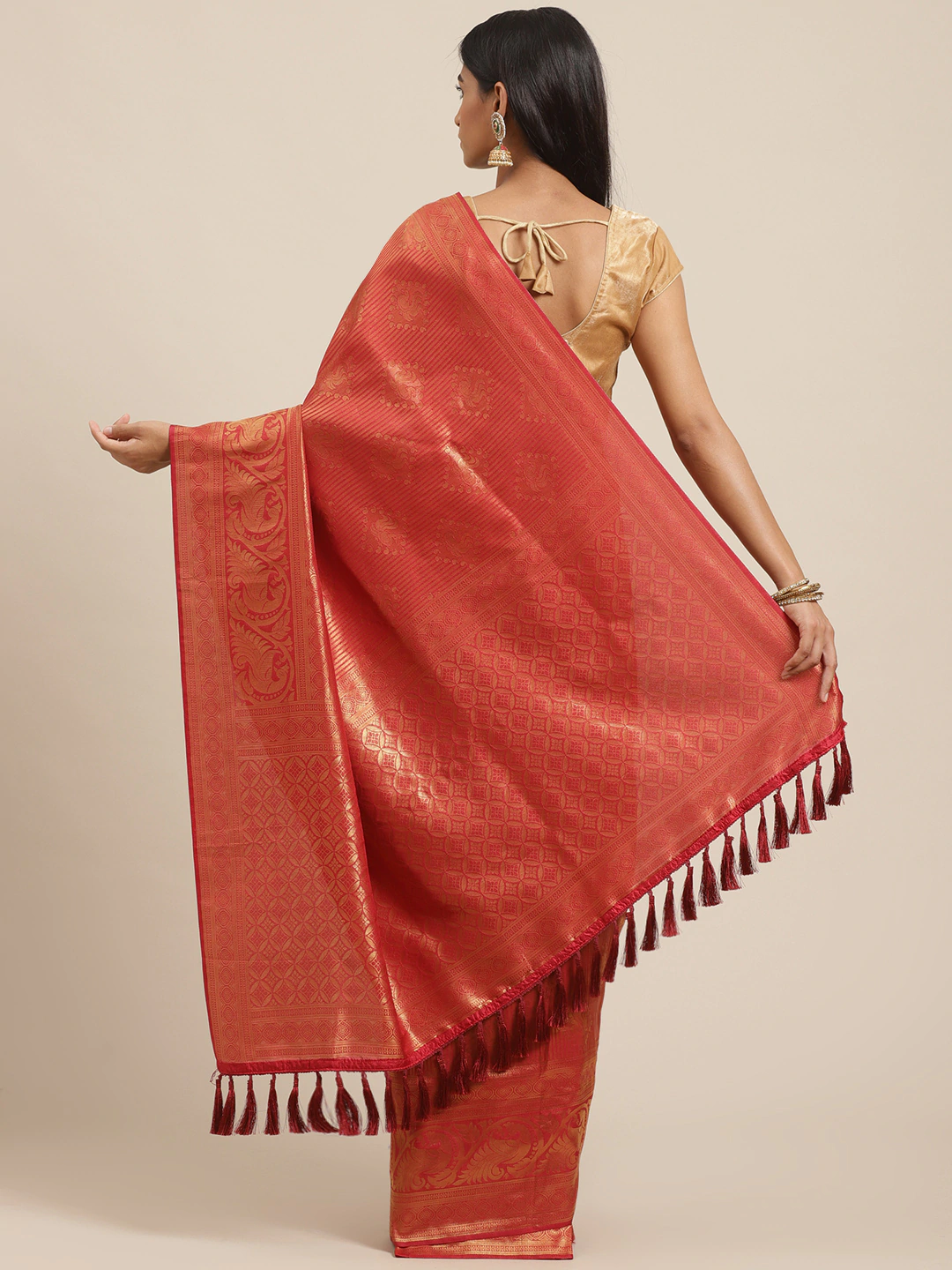  Beautiful Red Colour Banarasi Saree 