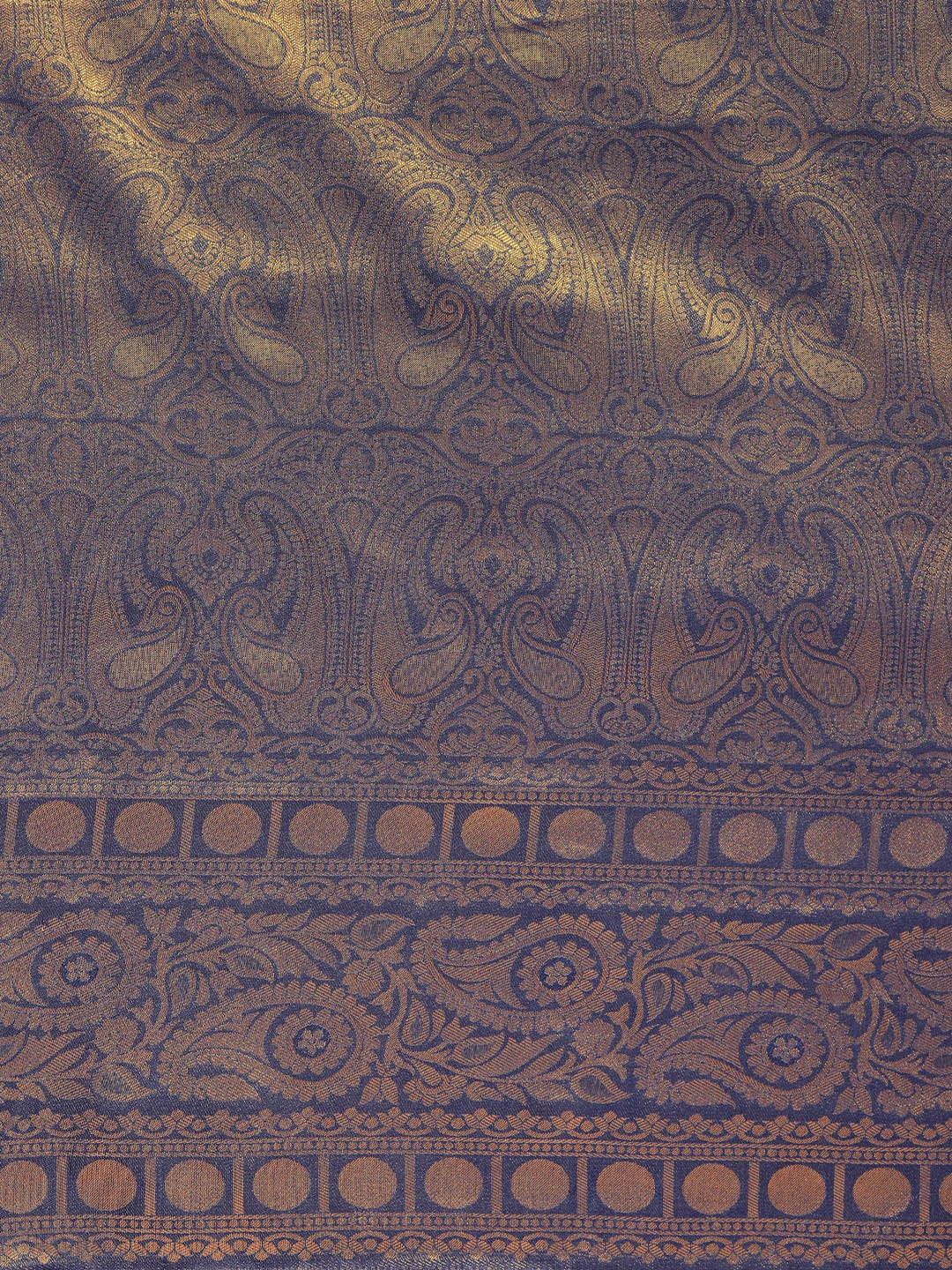  Exclusive Navy Colour Silk Blend Banarasi Saree