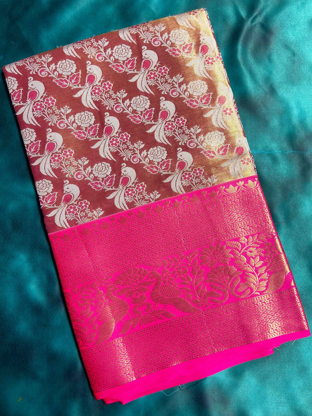 Peony Dream And Gold Spero Saree