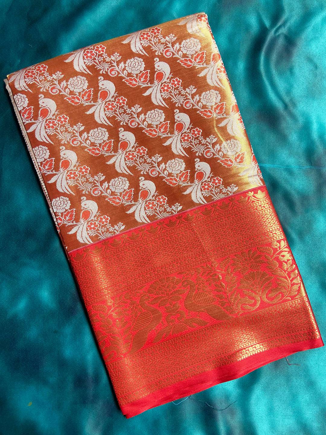 Tangerine And Gold Spero Saree