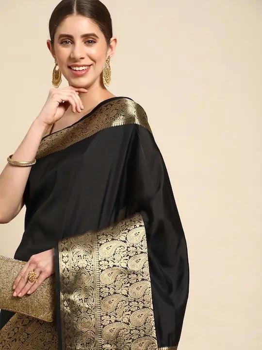  Kanjivaaram Zari Pattu Border Banarasi Silk Saree