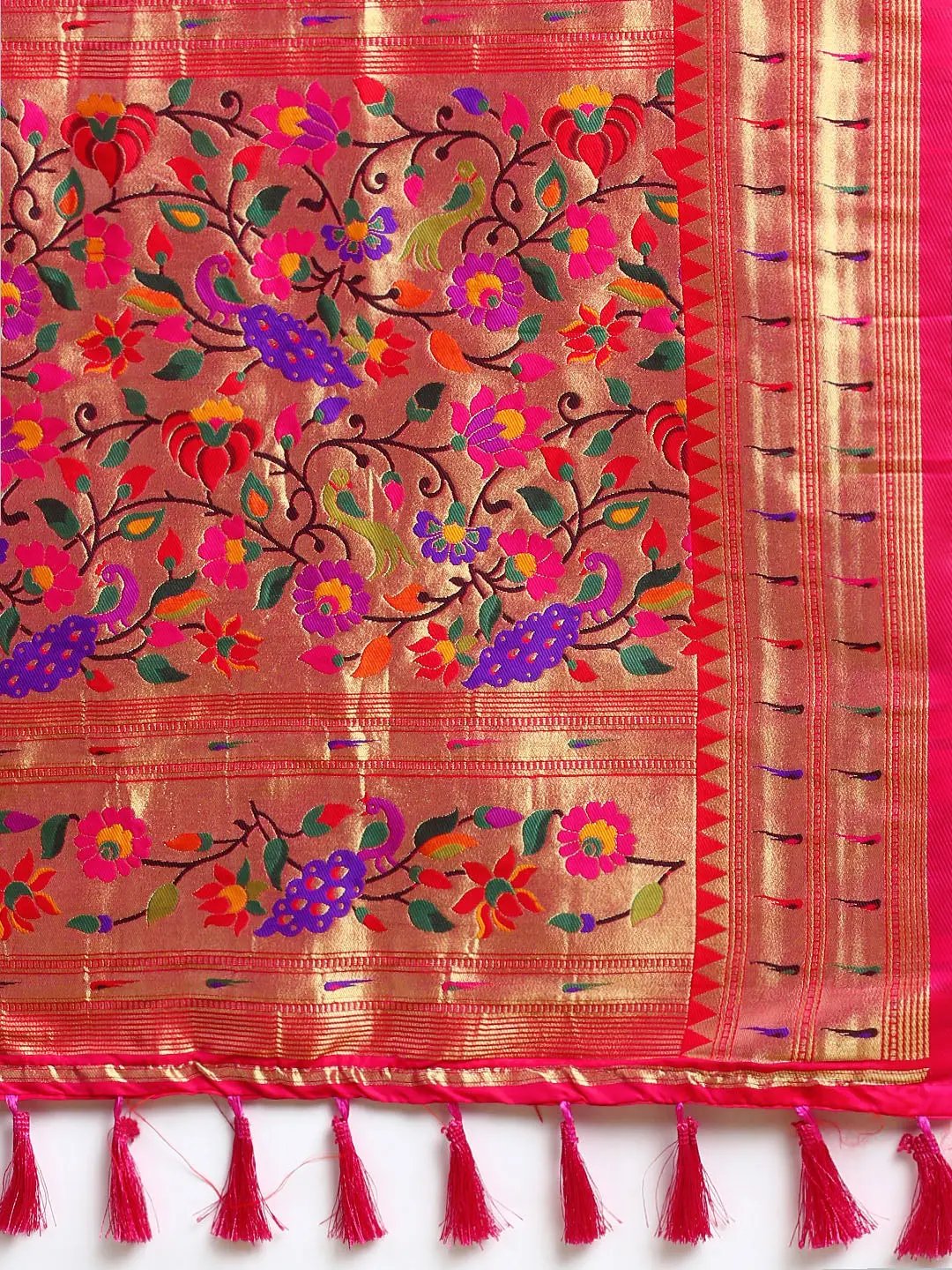  Yevla Paithani Minakari Silk Saree