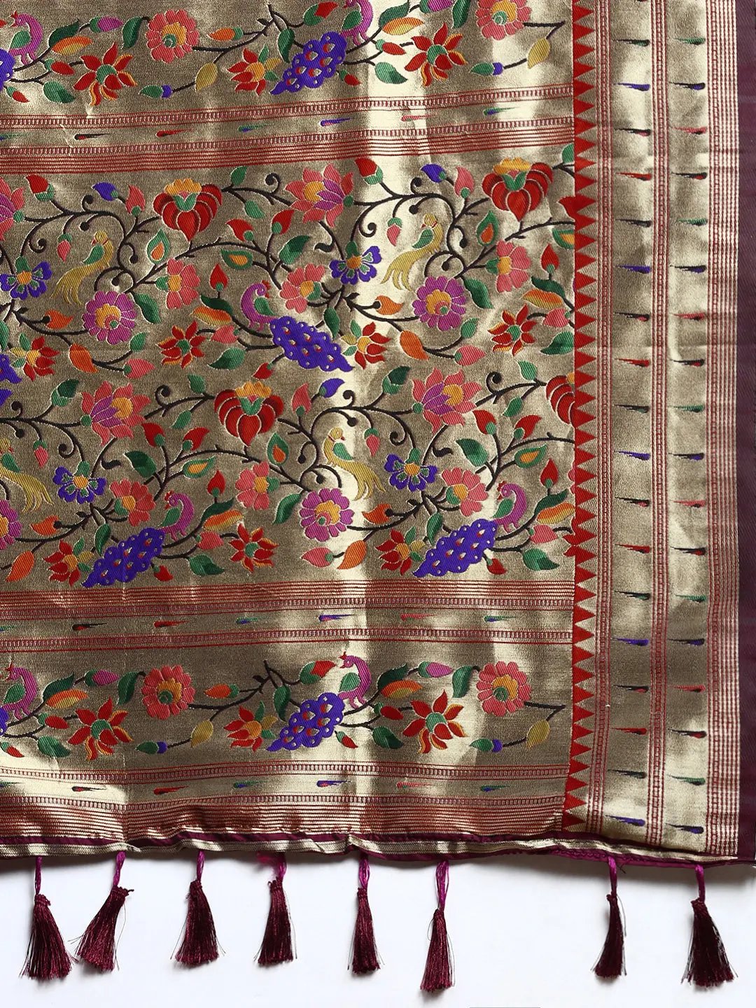  Yevla Paithani Minakari Silk Saree