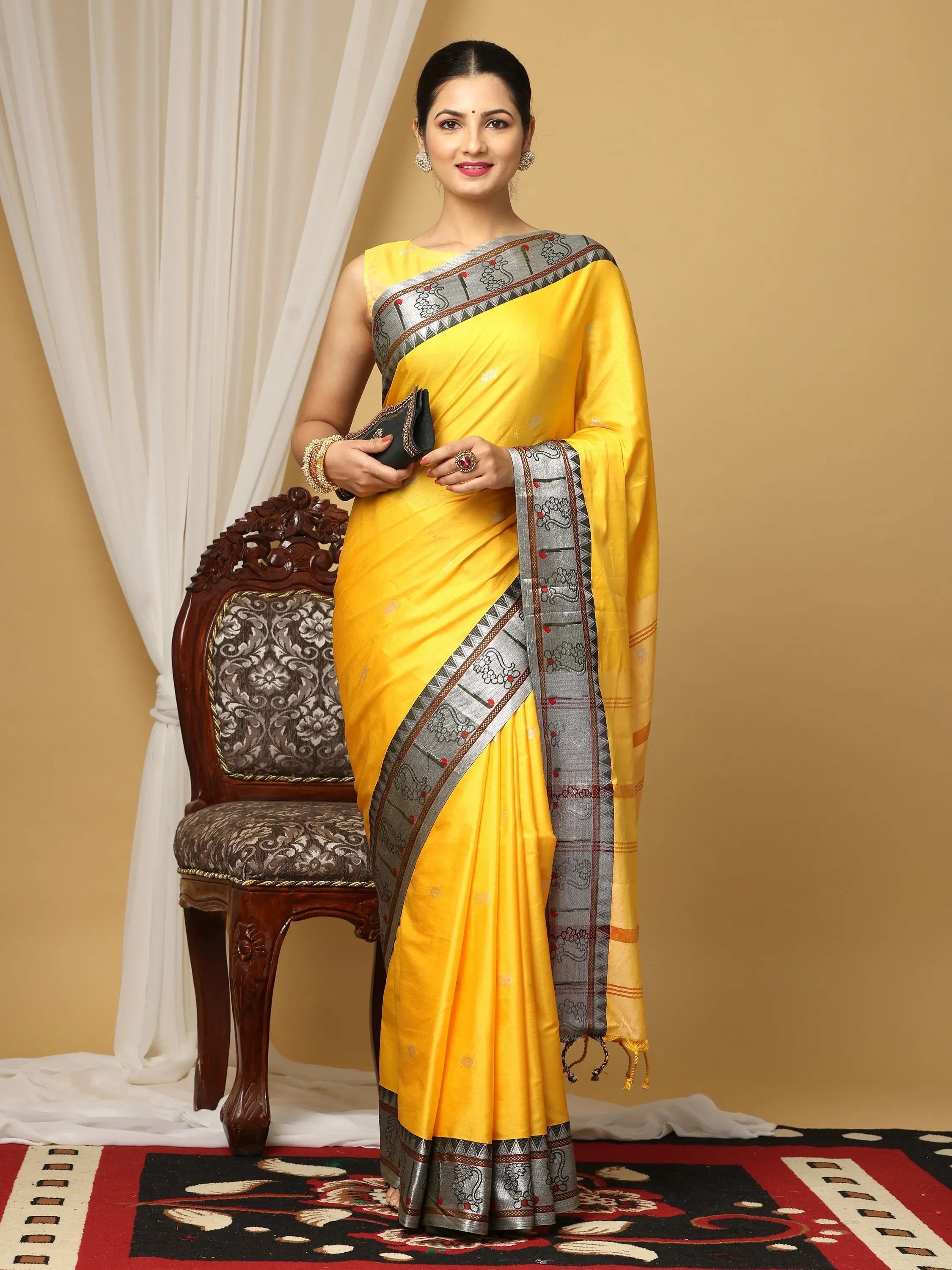  Yevla Paithani Minakari Silk Saree