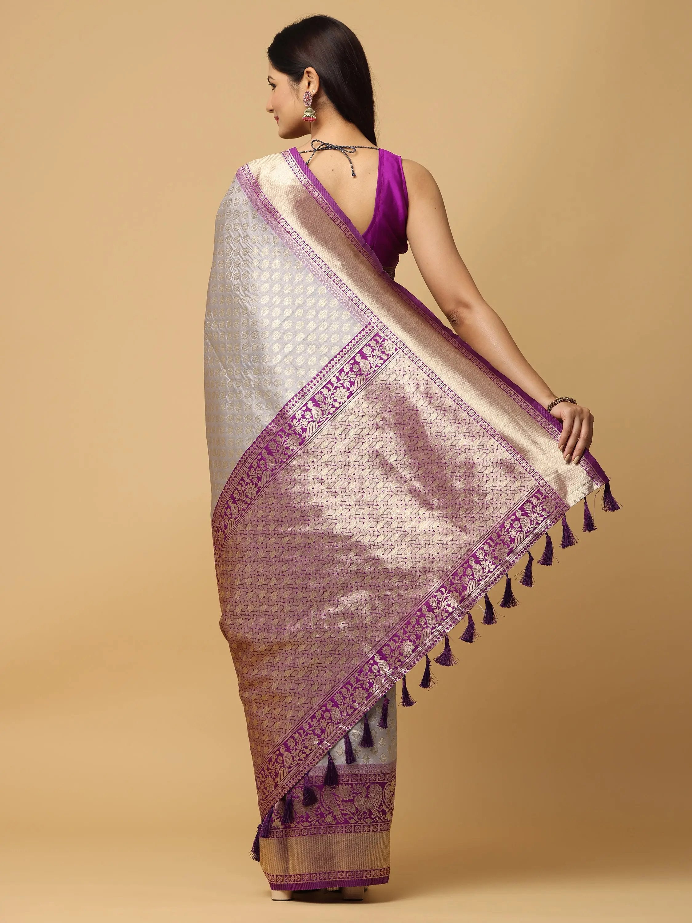 Banarasi Soft Silk Saree With Pattu Zari border 