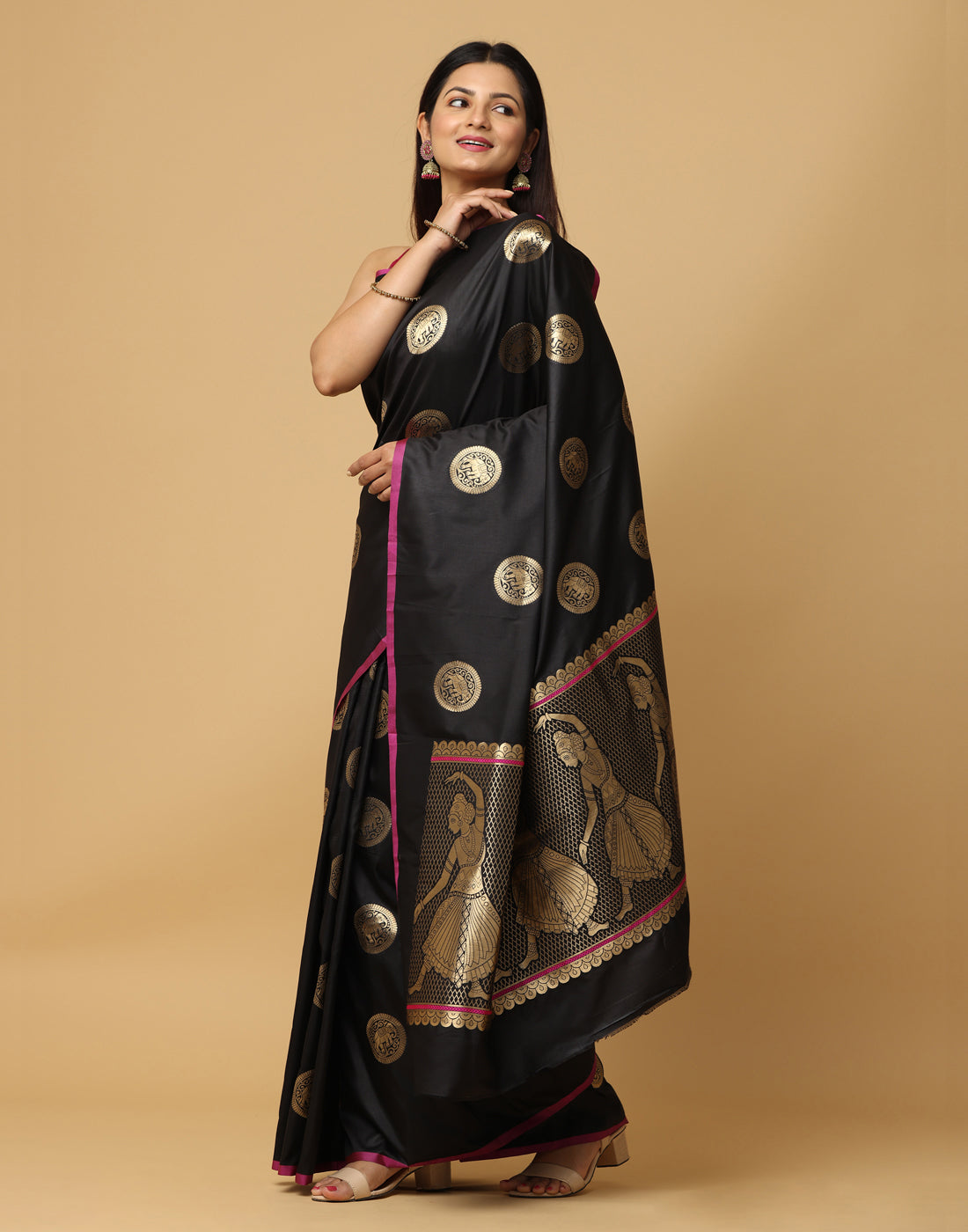  Pure Banarasi Katan Silk Kanchi Zari Weaving Saree