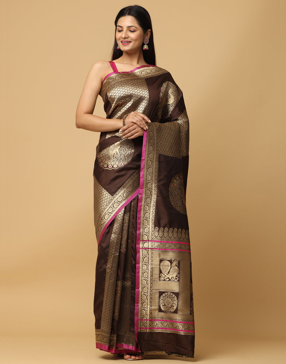  Pure Banarasi Katan Silk Kanchi Zari Weaving Saree