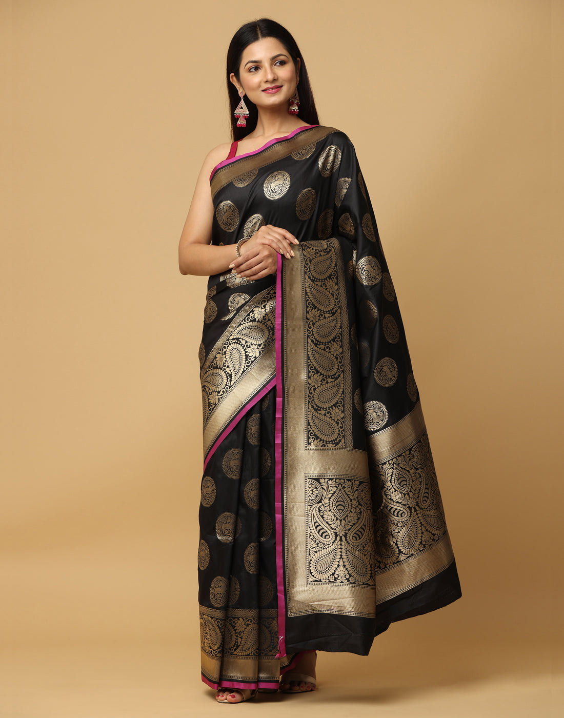  Pure Banarasi Katan Silk Kanchi Zari Weaving Saree