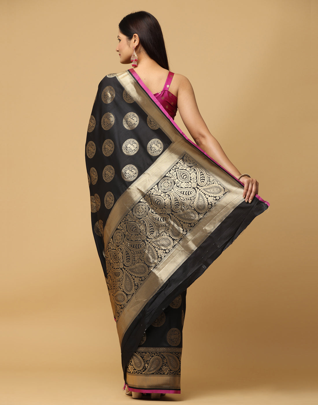  Pure Banarasi Katan Silk Kanchi Zari Weaving Saree