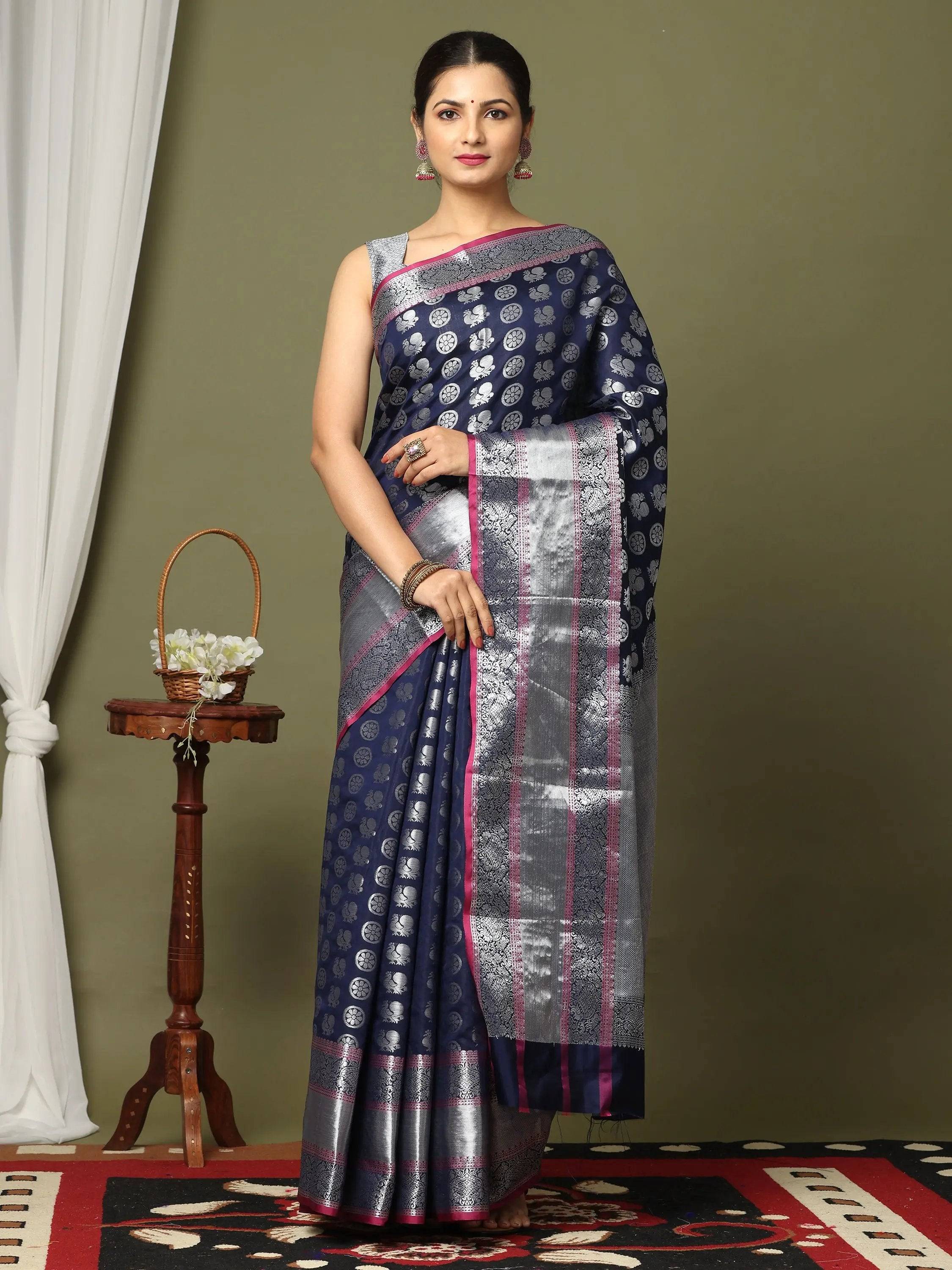 Kanjivaaram Soft Silk Saree With Zari More Silkka work 