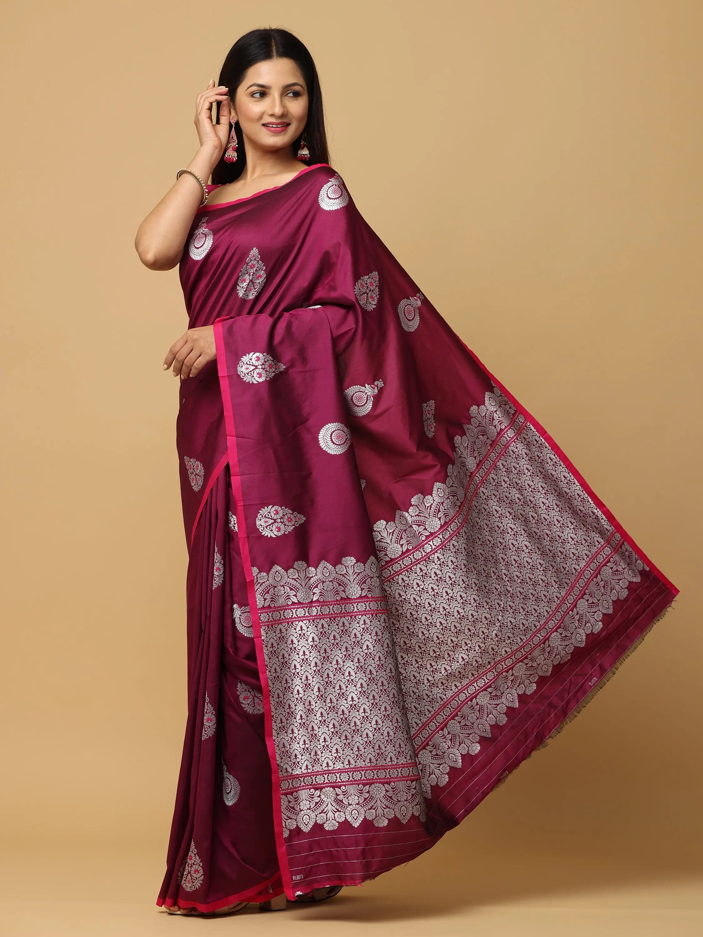  Pure Banarasi Katan Silk Kanchi Zari Weaving Saree