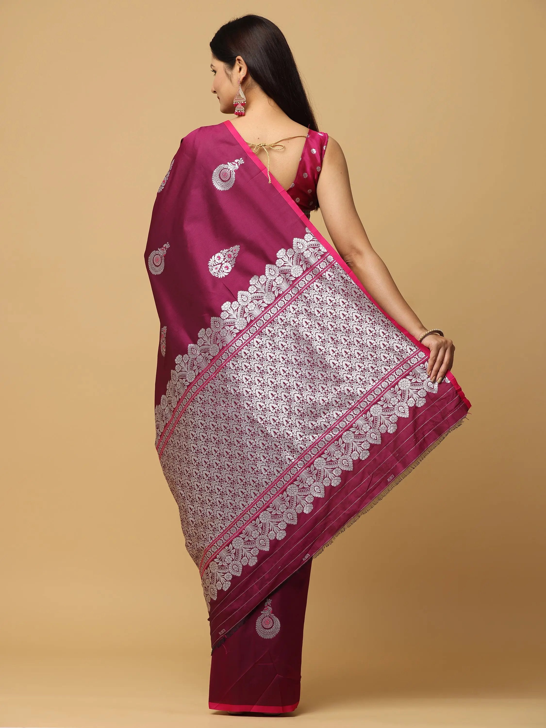  Pure Banarasi Katan Silk Kanchi Zari Weaving Saree