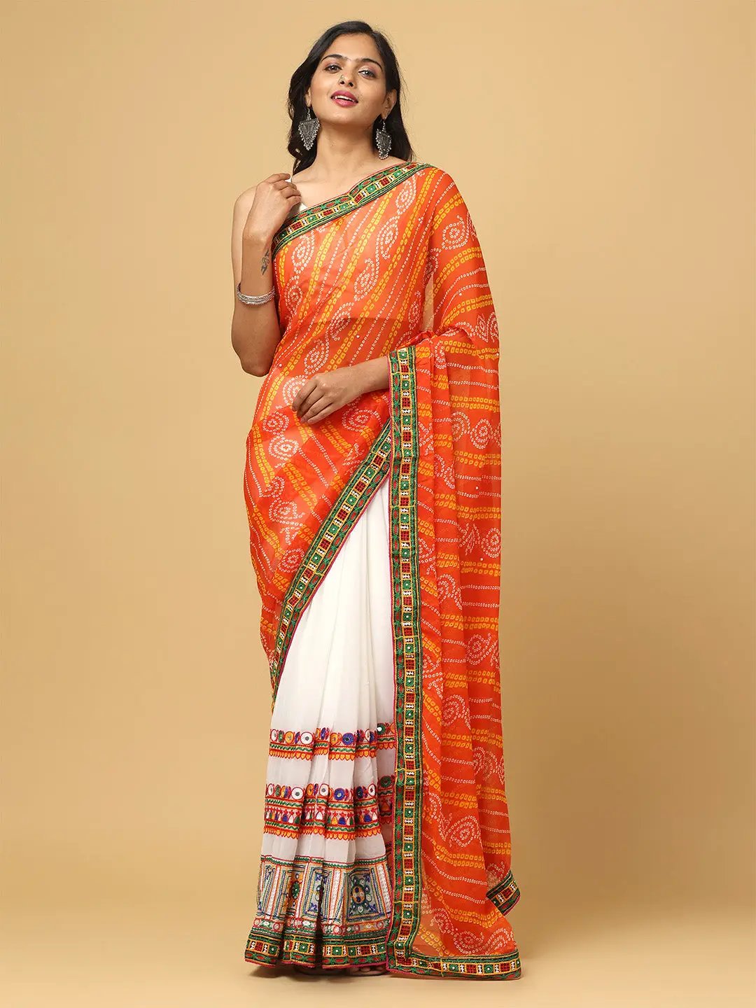 Royal Katchi Embroidery Festive Wear Saree