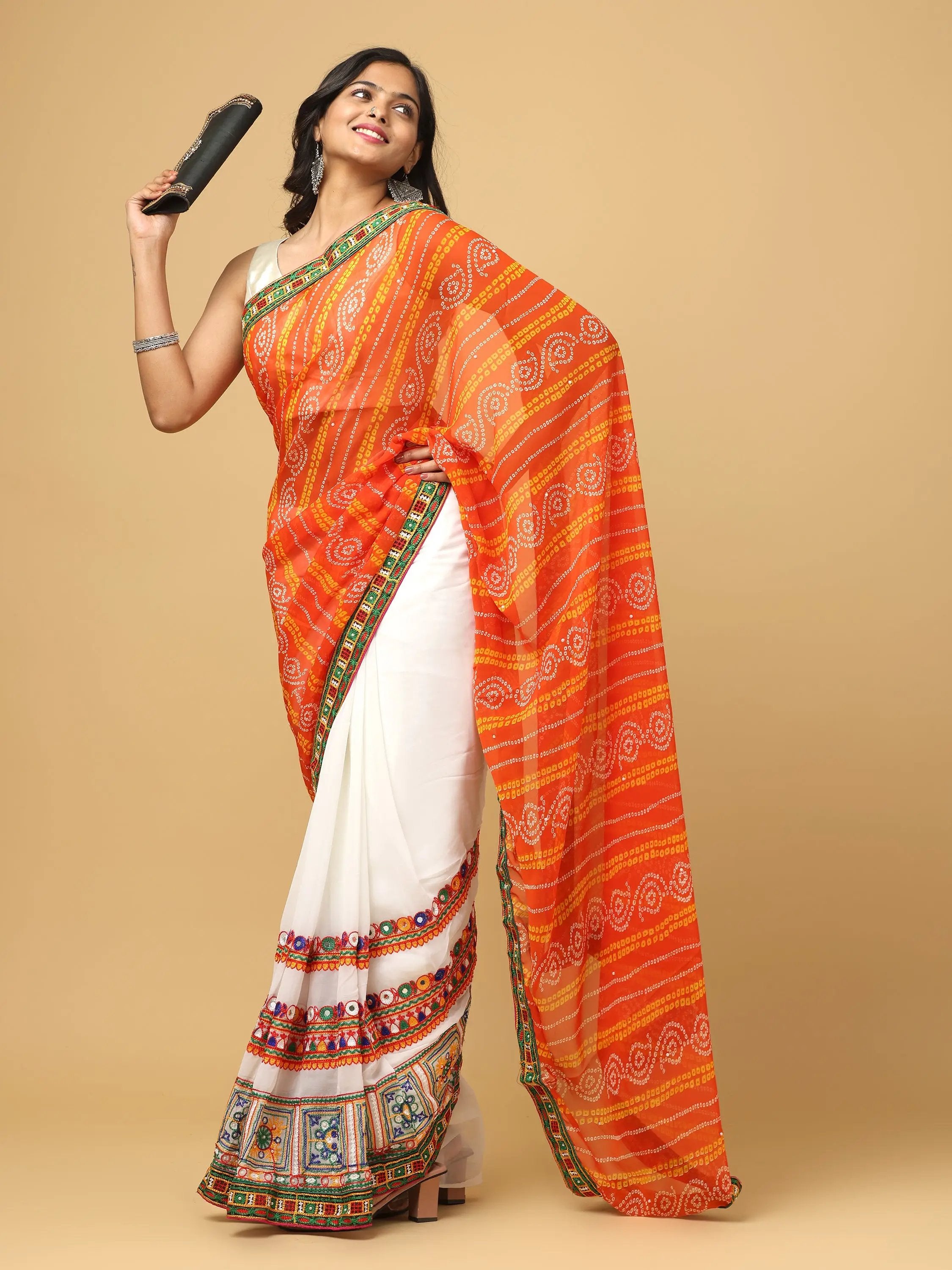 Royal Katchi Embroidery Festive Wear Saree