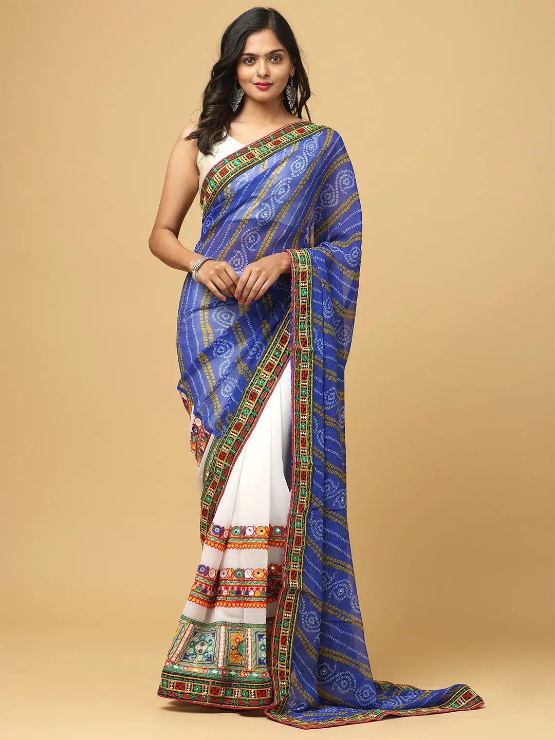 Royal Katchi Embroidery Festive Wear Saree