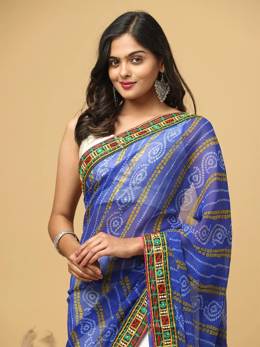 Royal Katchi Embroidery Festive Wear Saree