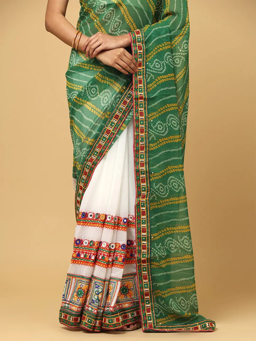 Royal Katchi Embroidery Festive Wear Saree