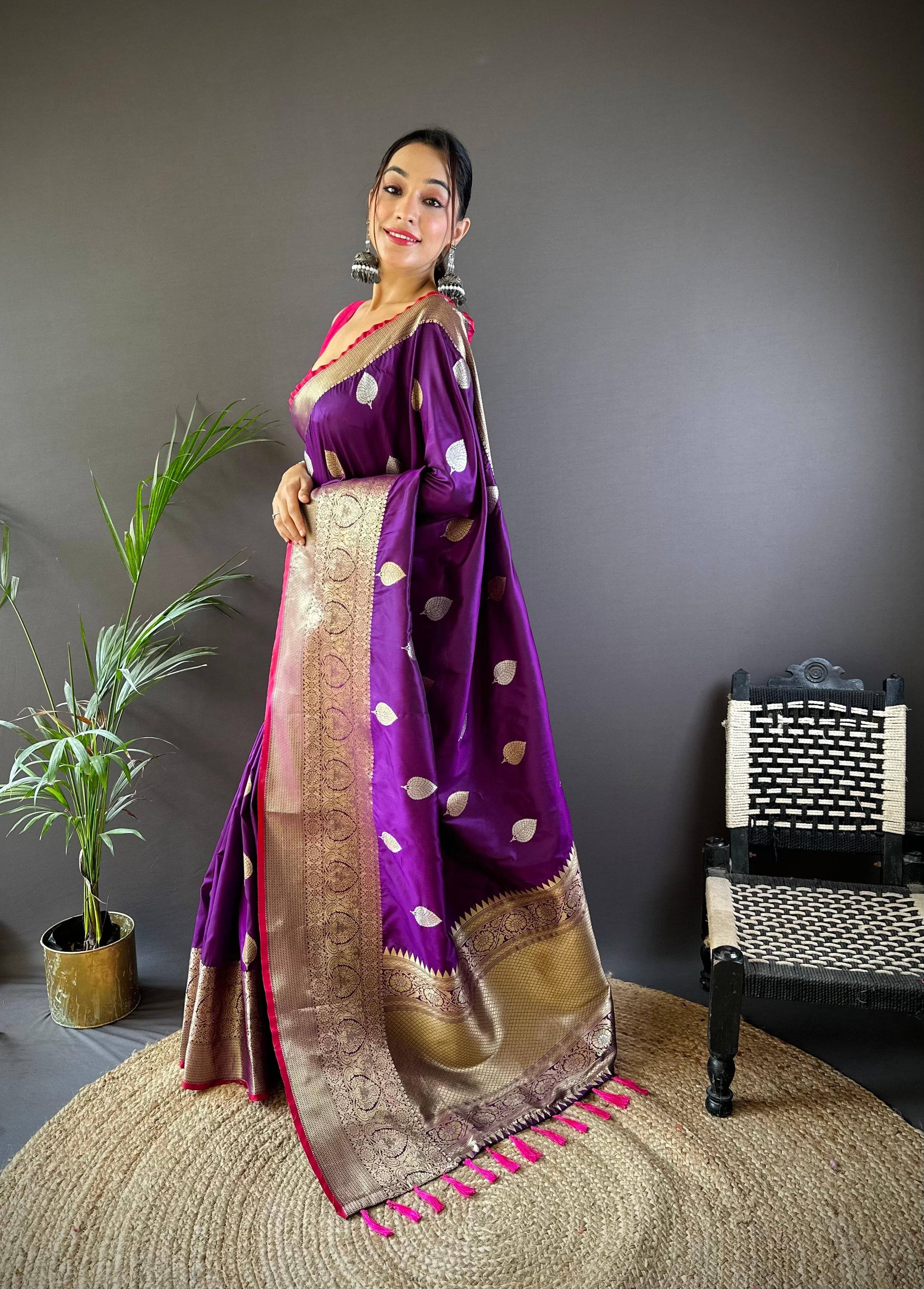 Banarasi Kanchi Zari Weaving Soft Silk Saree