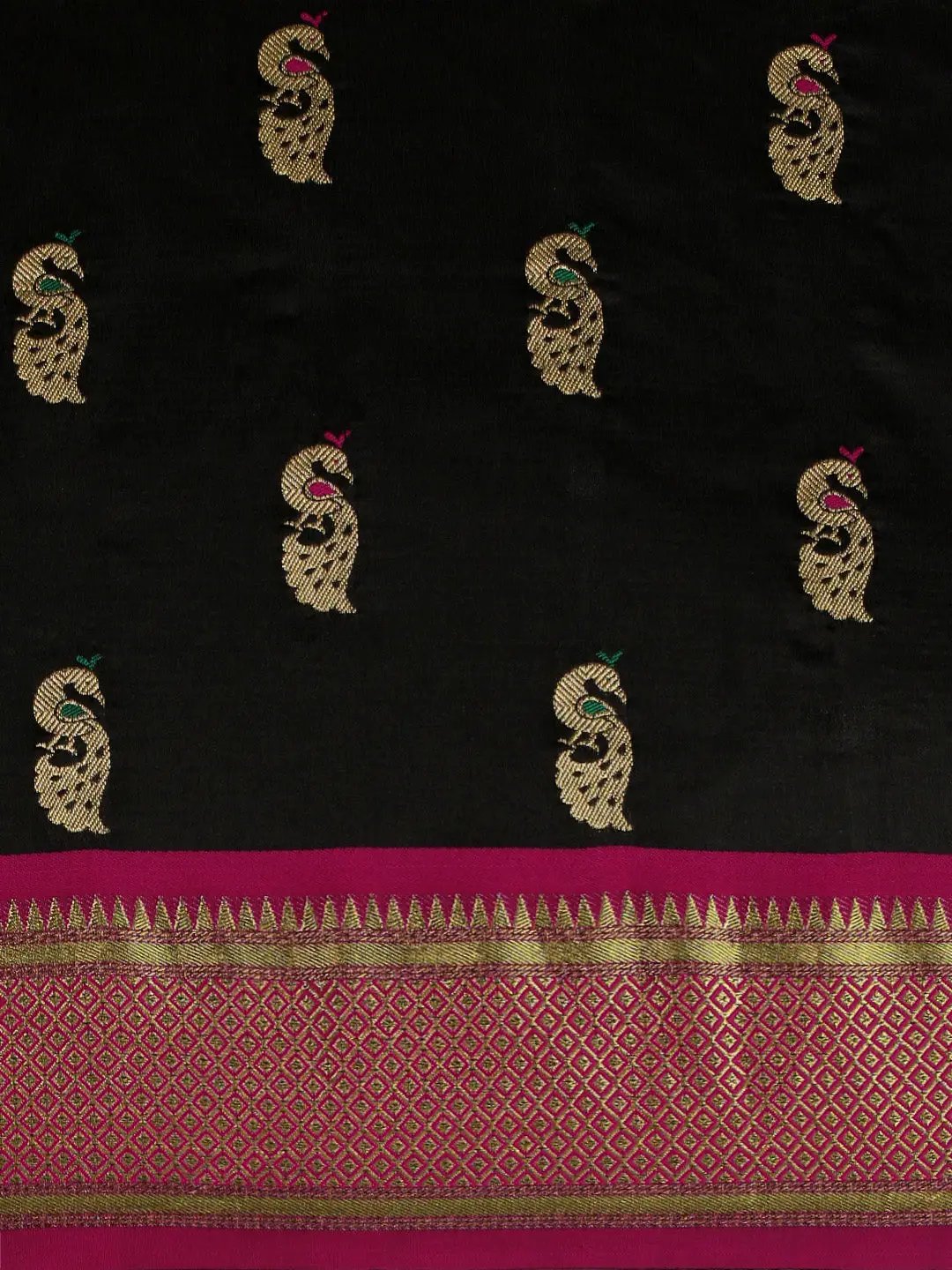 Yevla Paithani Minakari Silk Saree 