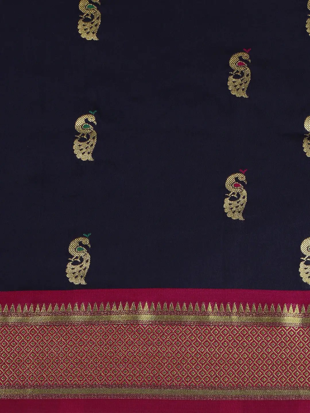 Yevla Paithani Minakari Silk Saree 