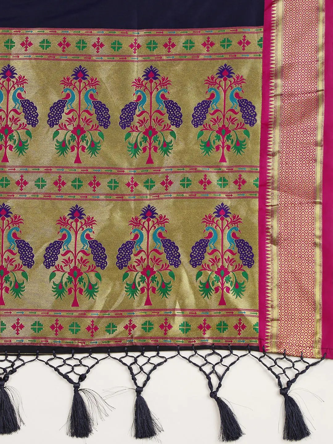 Yevla Paithani Minakari Silk Saree 