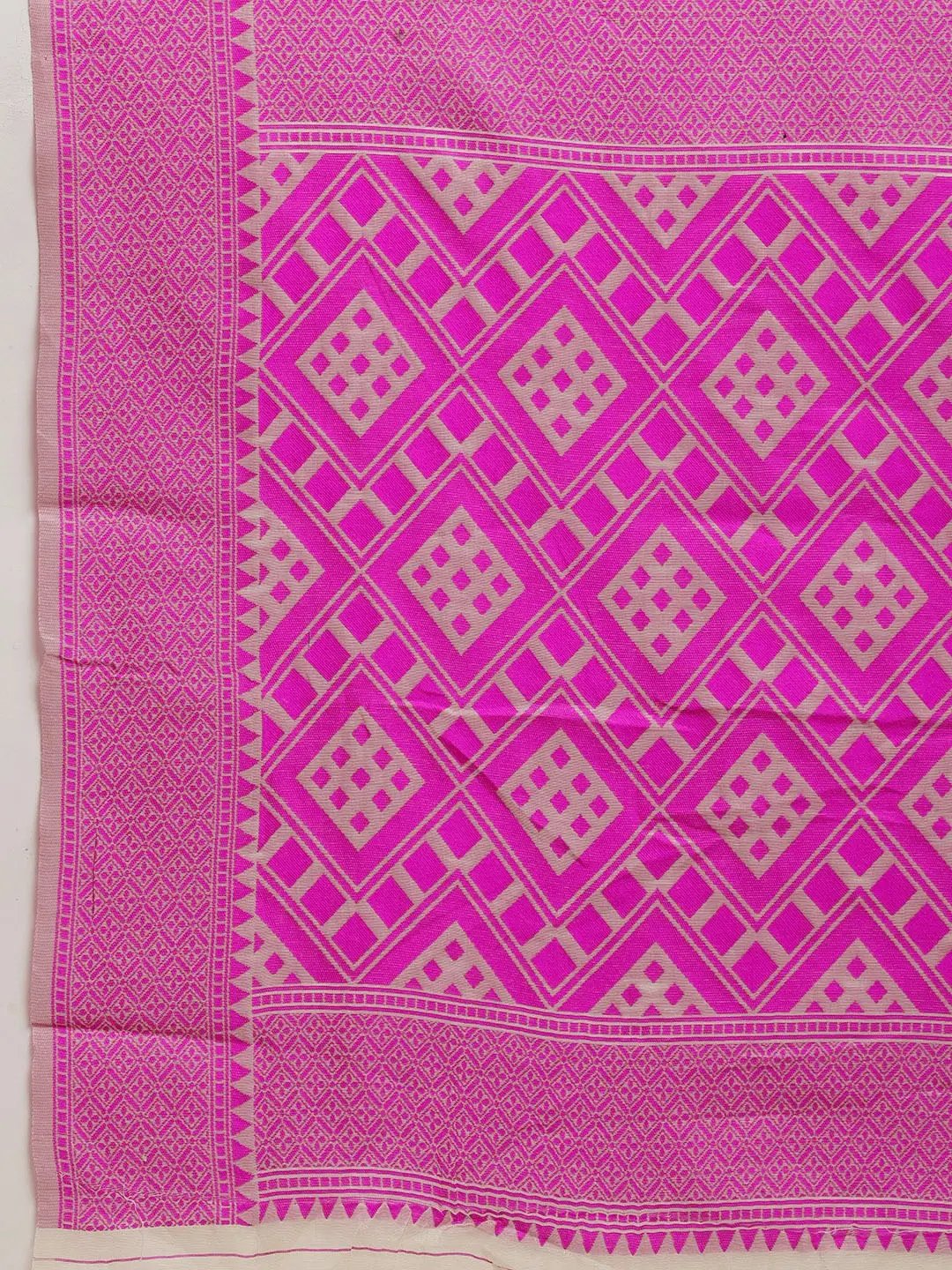 Dhakai Jamdani Cotton Silk Saree