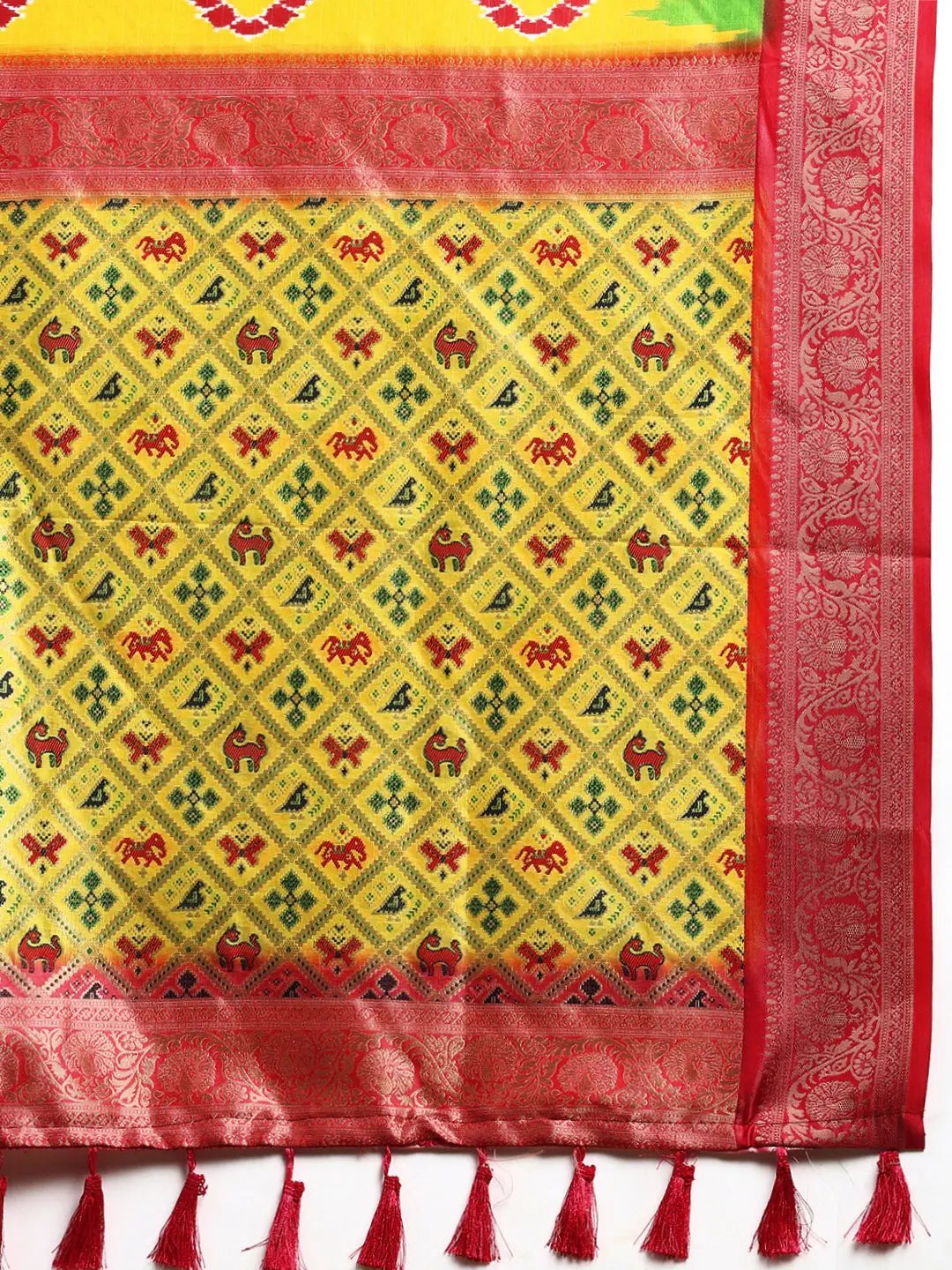  Ikkat Digital Print Soft Silk Saree