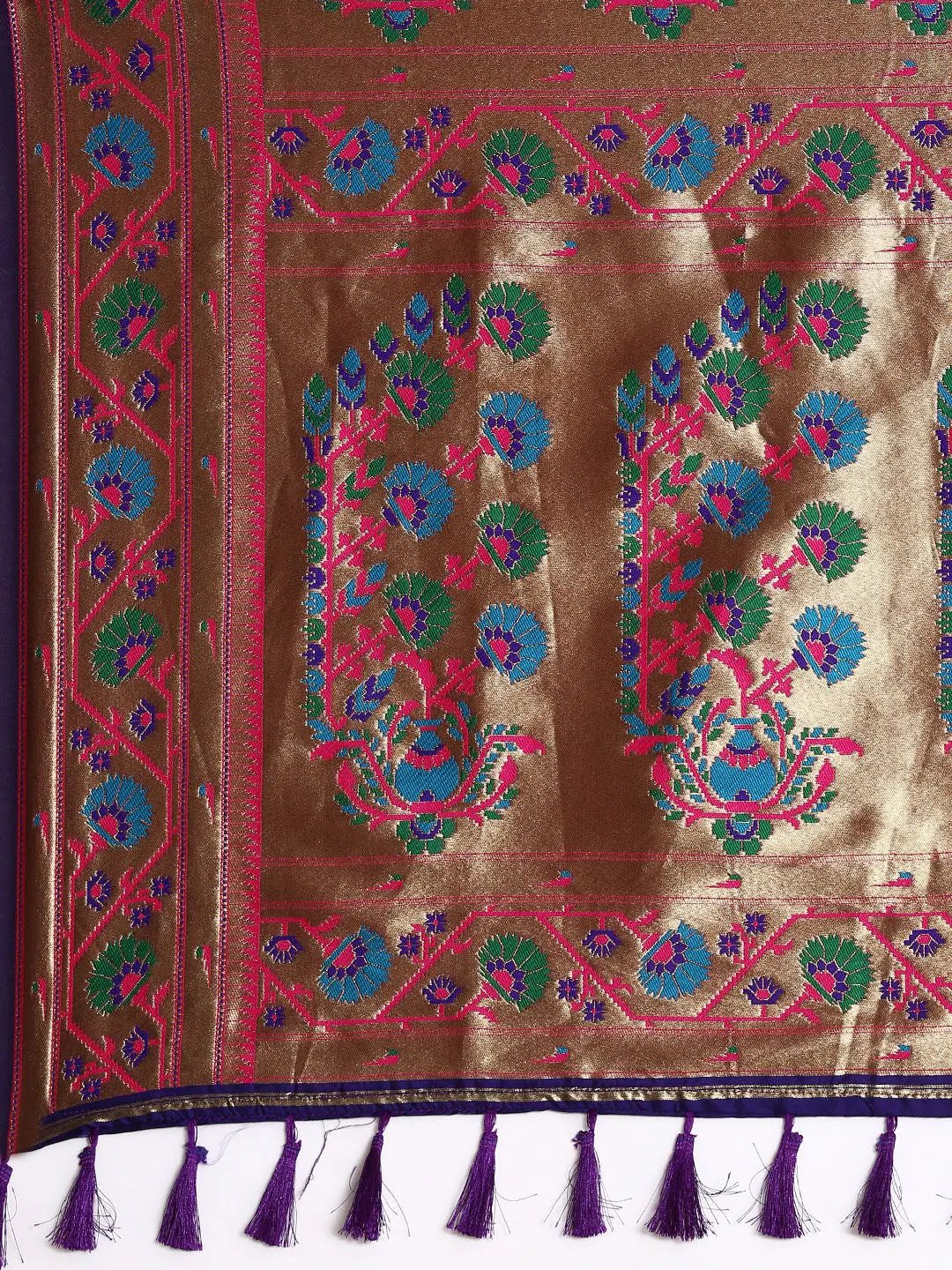  Yevla Banarasi Paithani Soft Silk Saree 