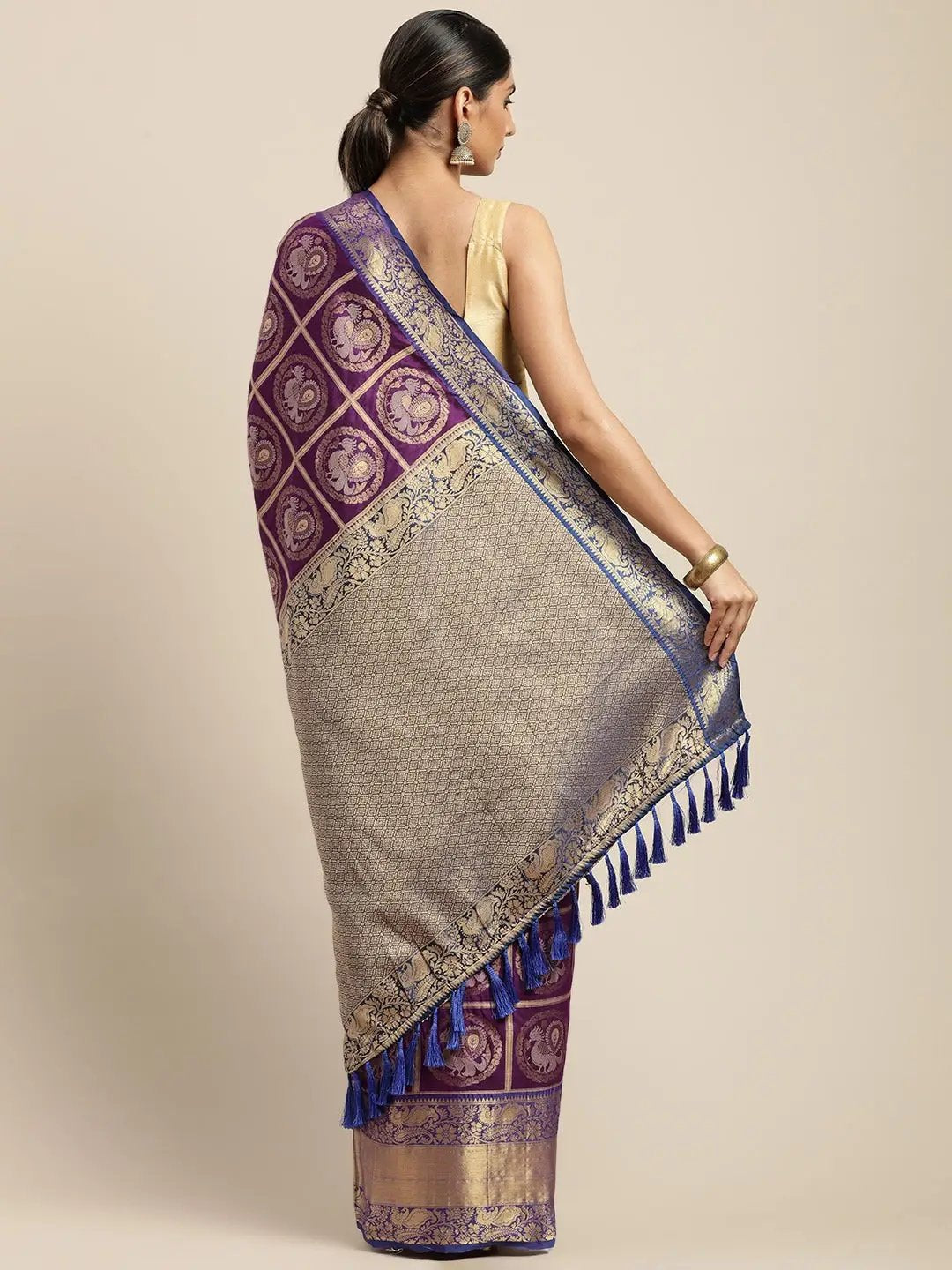 Banarasi Pattu Zari Motifs Saree