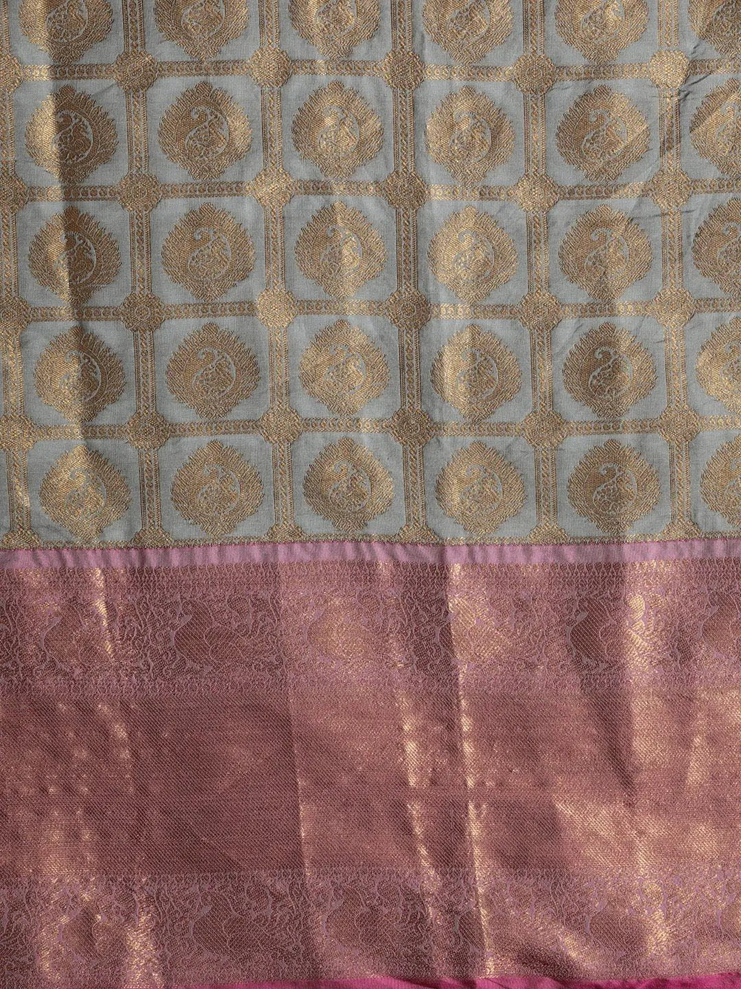 Banarasi Pattu Zari Motifs Saree