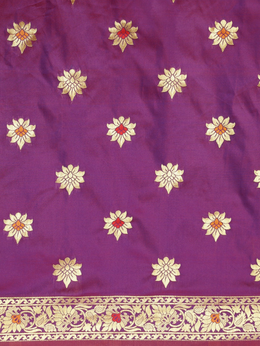 Stylish Pure Silk Kanjivaram Purple Colour Saree