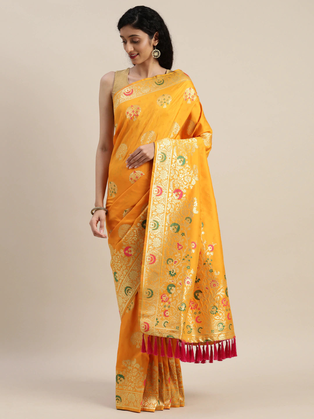 Kanjivaram Silk Saree with Woven Zari Design