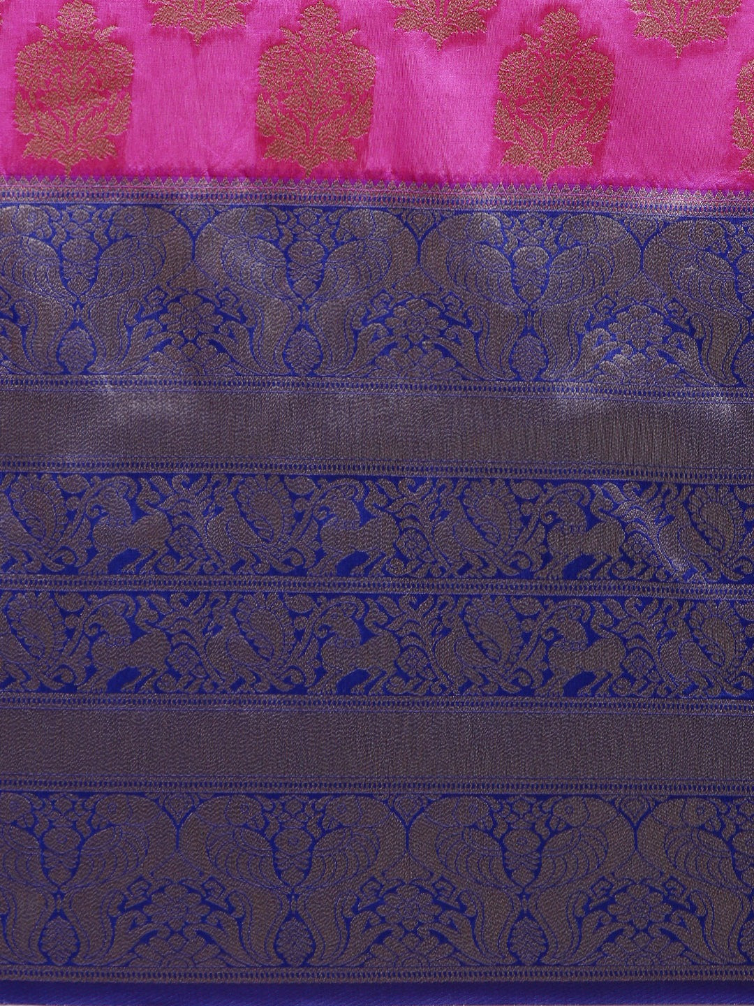 Exclusive Banarasi Silk Rani Colour Woven Design Saree