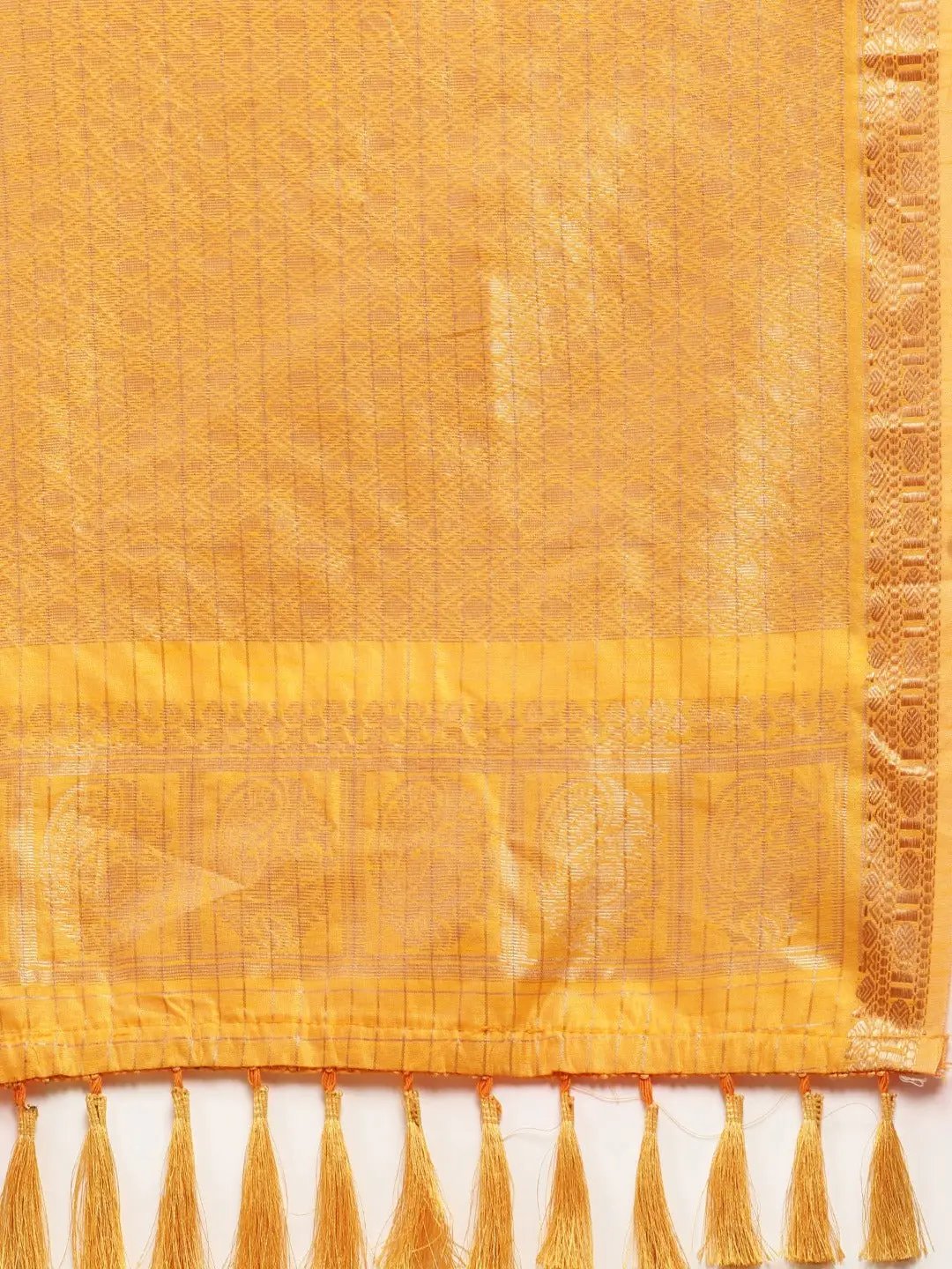 Banarasi Silver Zari Chex Design Kanjivaram Border Saree