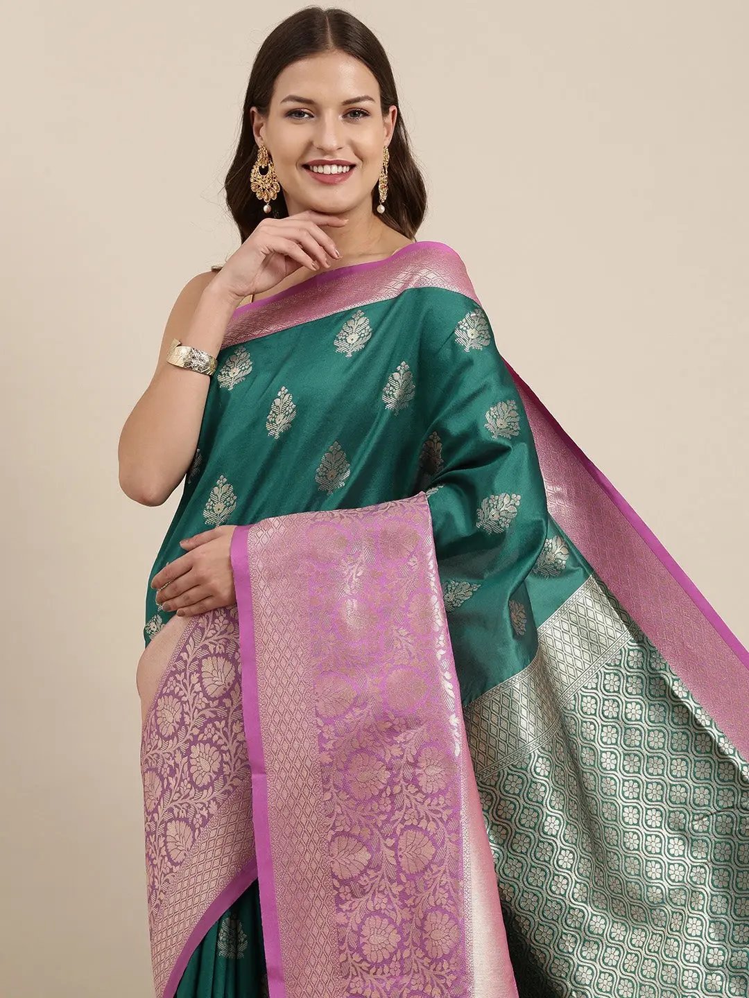 Banarasi Soft Silk Kanchi Zari Weaving Saree 