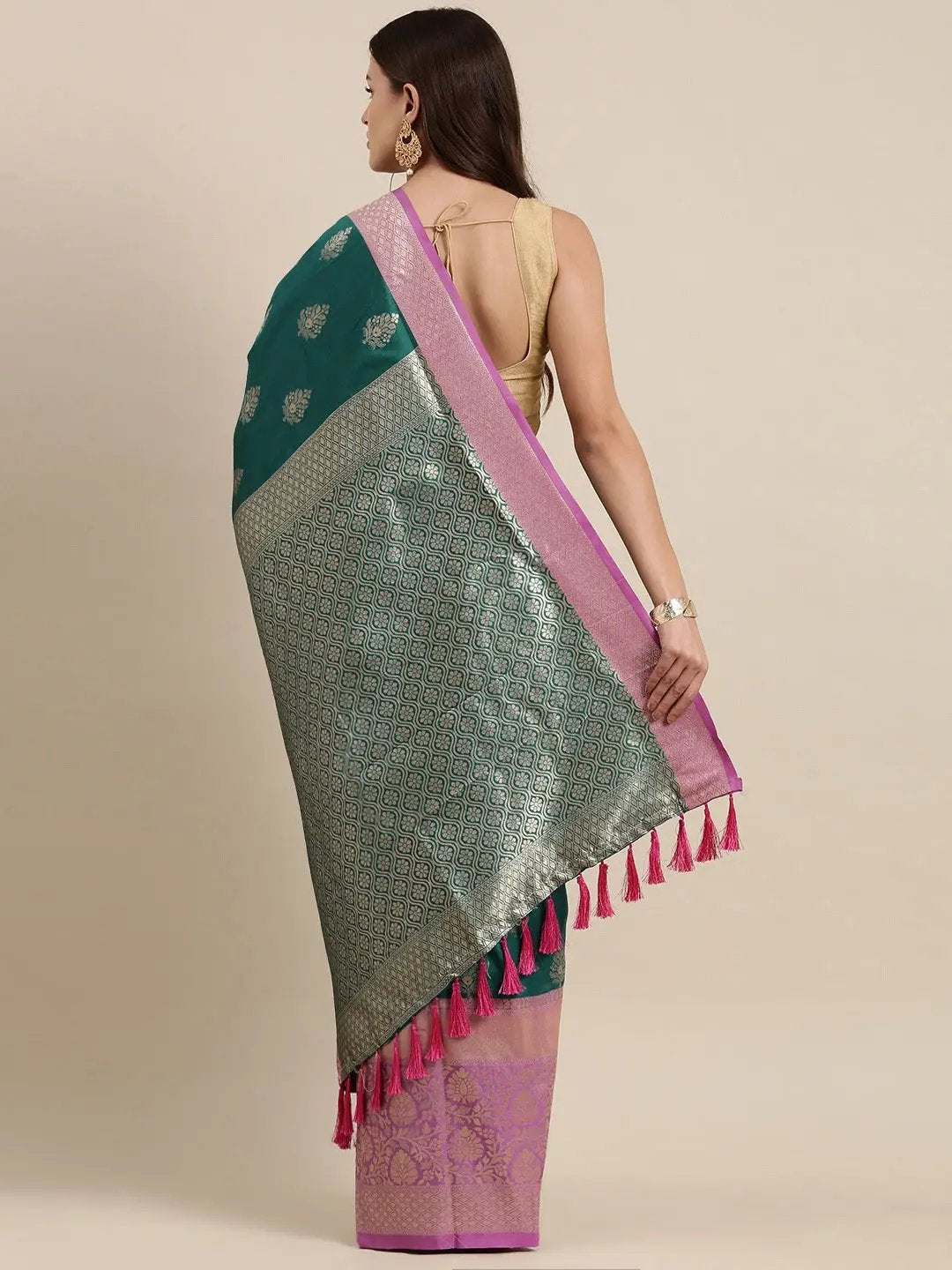 Banarasi Soft Silk Kanchi Zari Weaving Saree 