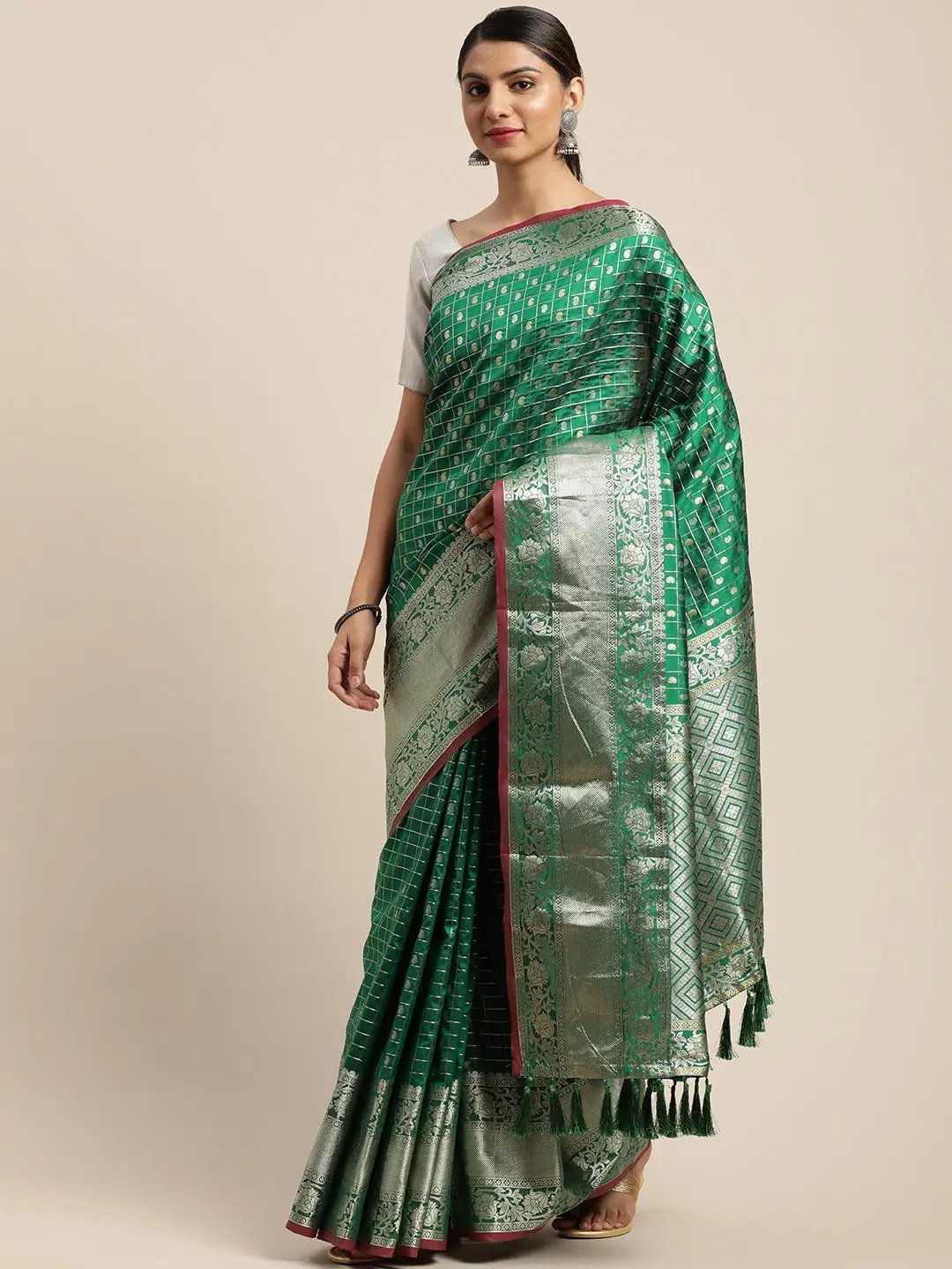 Banarasi Soft Silk Kanchi Zari Weaving Saree 