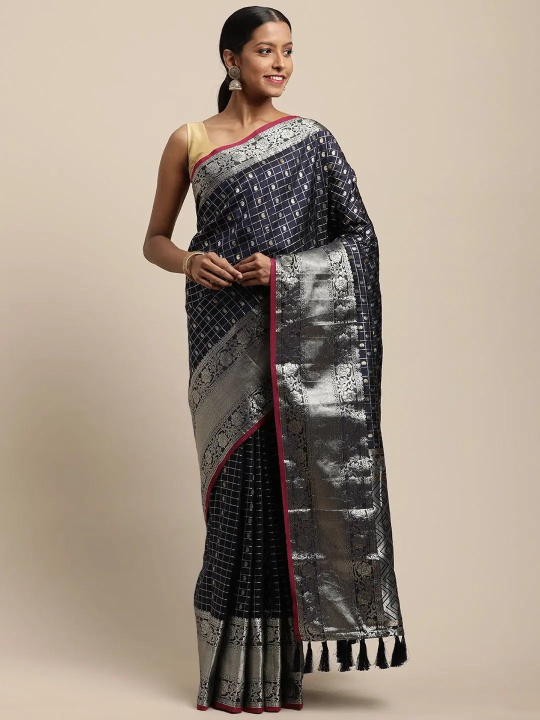 Banarasi Soft Silk Kanchi Zari Weaving Saree 