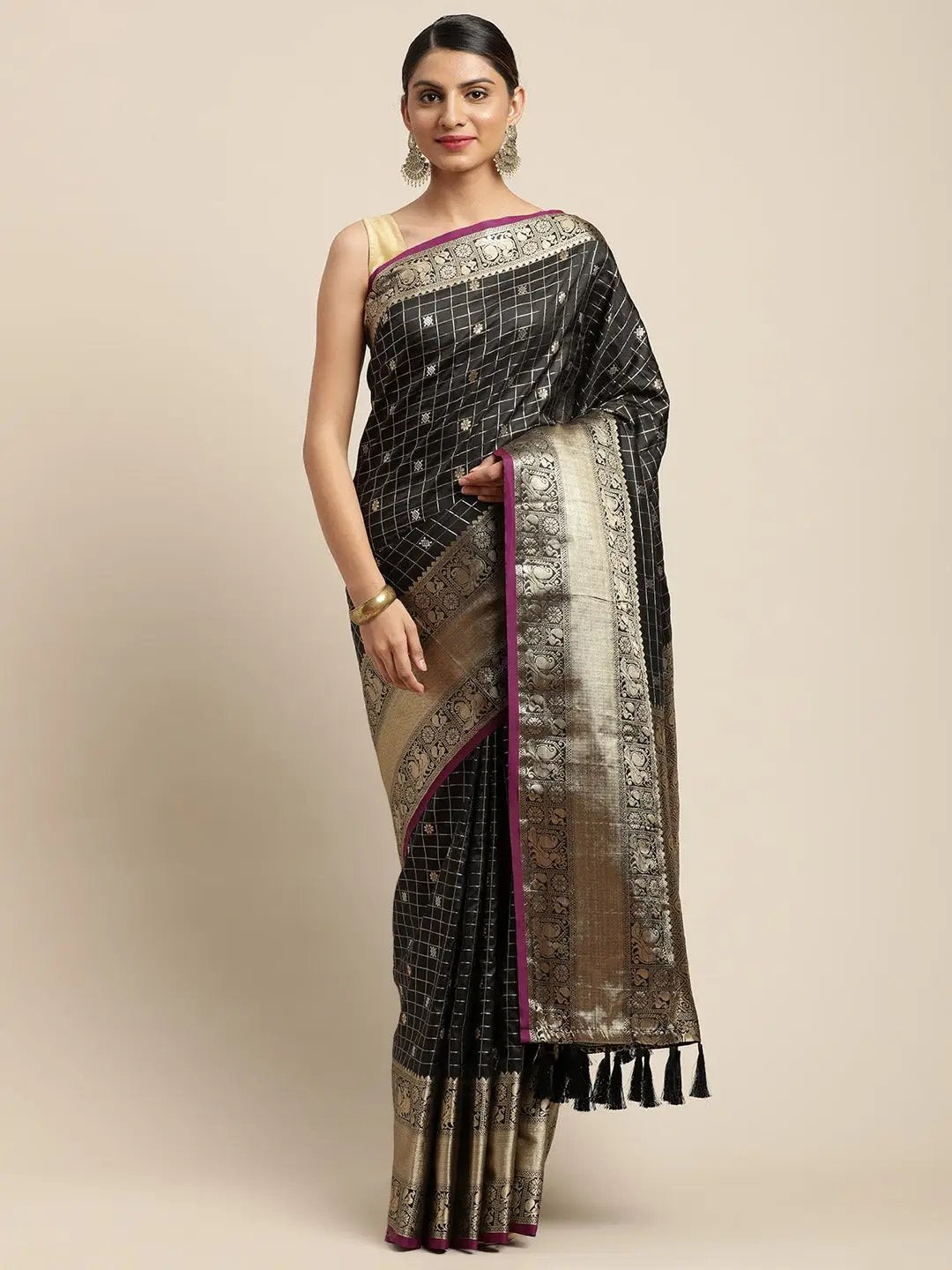 Banarasi Soft Silk Kanchi Zari Weaving Saree 