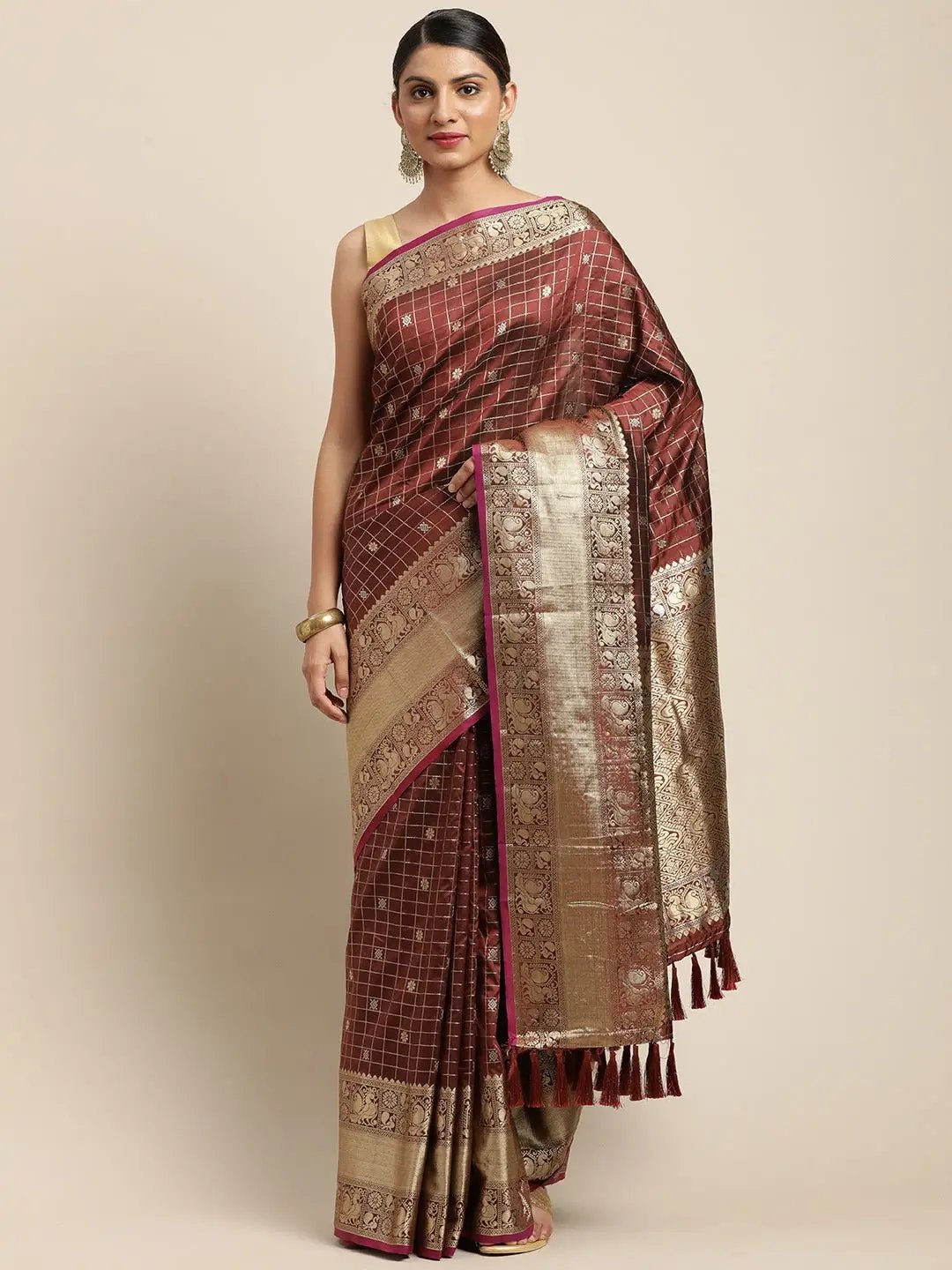 Banarasi Soft Silk Kanchi Zari Weaving Saree 