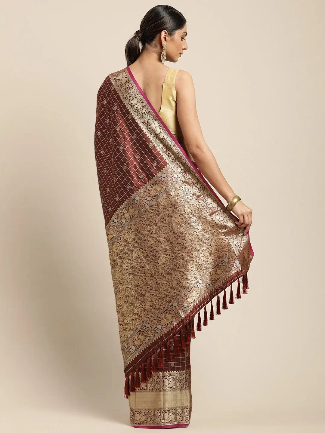 Banarasi Soft Silk Kanchi Zari Weaving Saree 