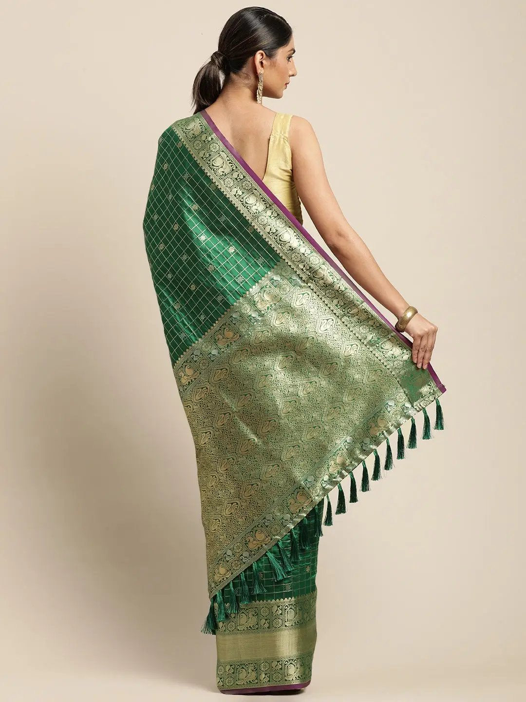 Banarasi Soft Silk Kanchi Zari Weaving Saree 