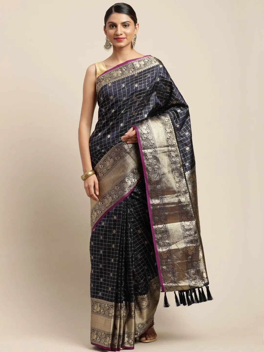 Banarasi Soft Silk Kanchi Zari Weaving Saree 