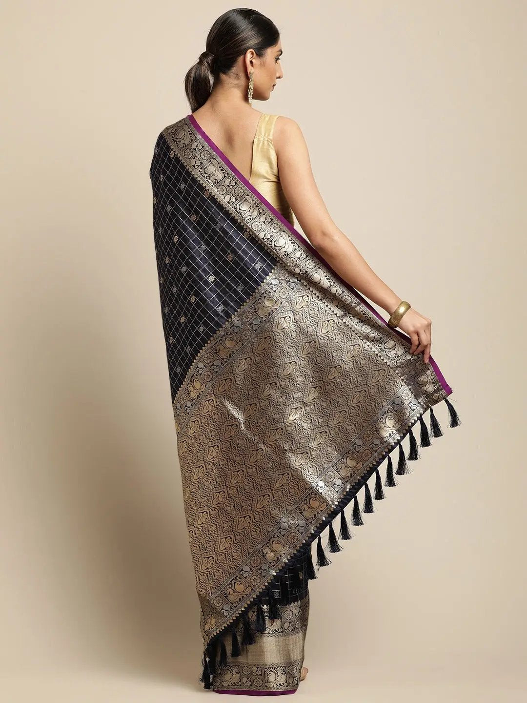 Banarasi Soft Silk Kanchi Zari Weaving Saree 