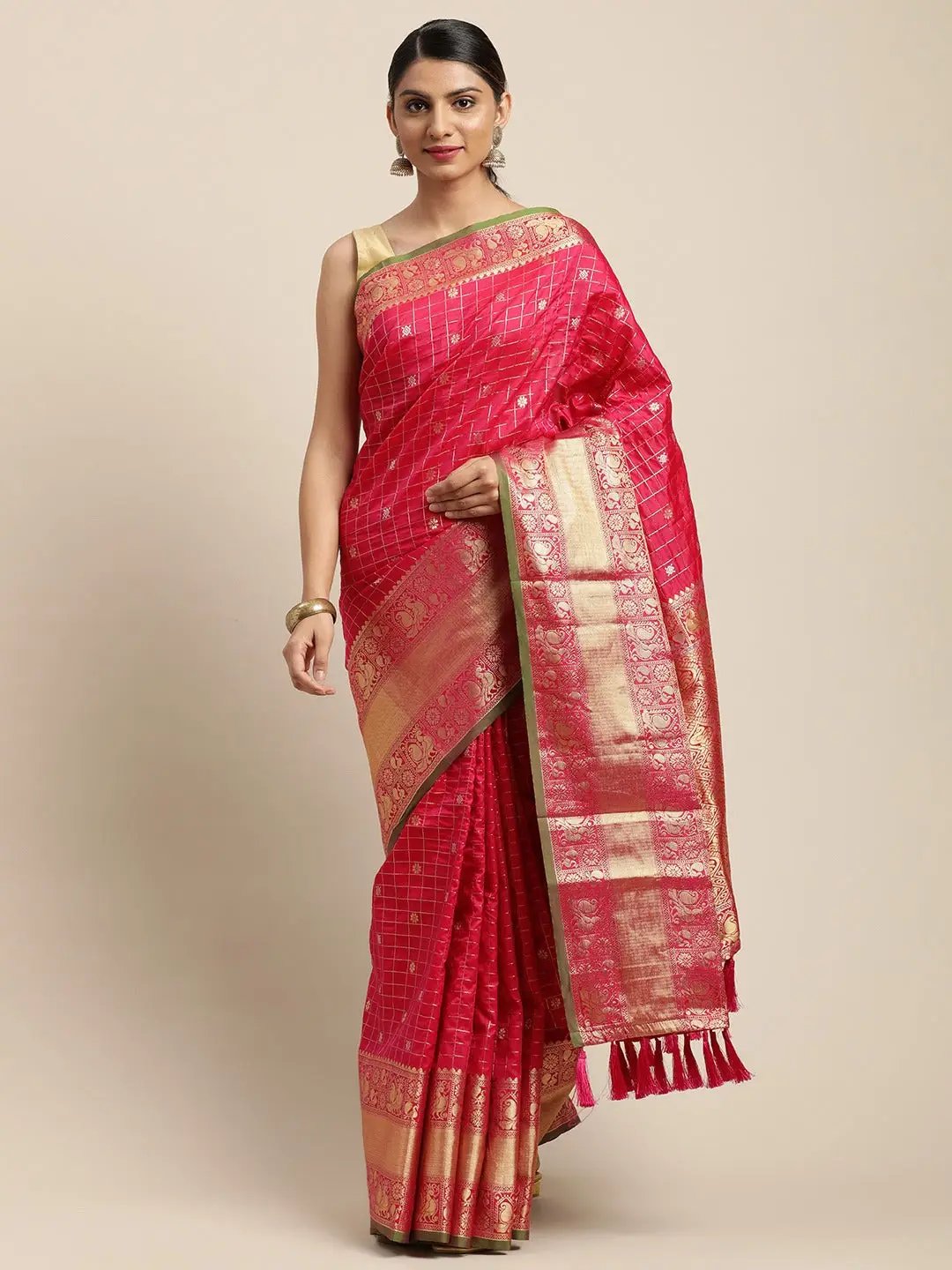 Banarasi Soft Silk Kanchi Zari Weaving Saree 