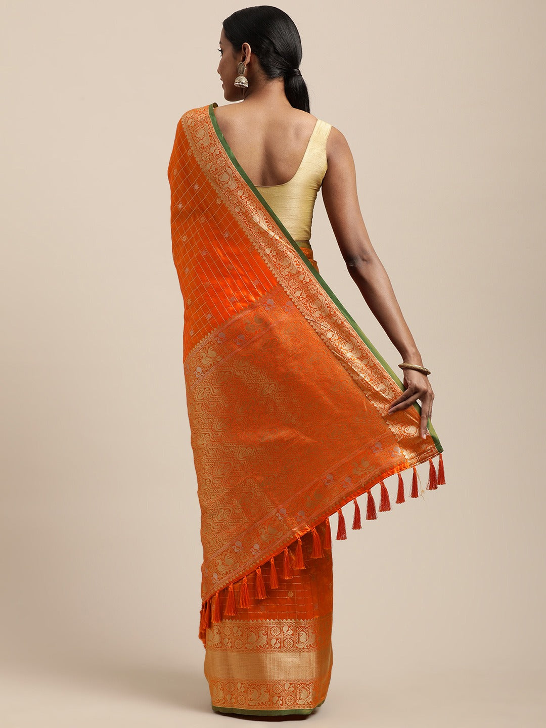 Banarasi Soft Silk Kanchi Zari Weaving Saree 