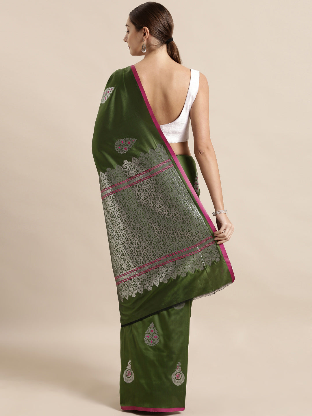 Banarasi Soft Silk Kanchi Zari Weaving Saree 