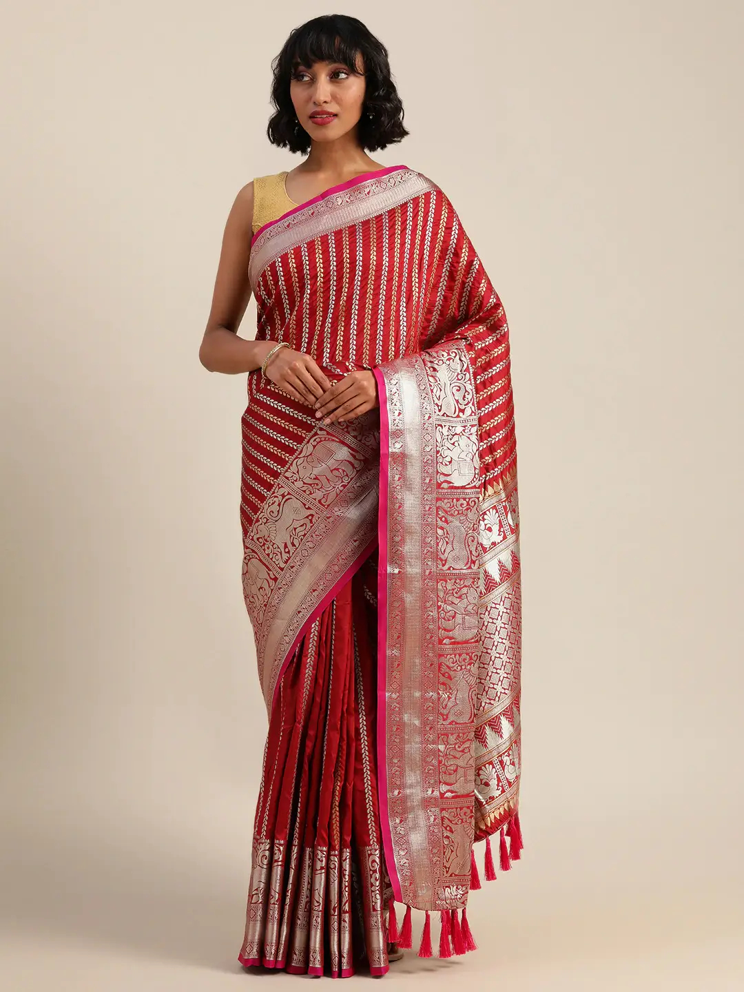 Exclusive Banarasi Kanchi Zari Weaving Saree